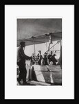 Count Zeppelin with his daughter in the gondola of Zeppelin LZ3, Germany by Anonymous