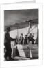 Count Zeppelin with his daughter in the gondola of Zeppelin LZ3, Germany by Anonymous