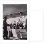 Count Zeppelin with his daughter in the gondola of Zeppelin LZ3, Germany by Anonymous