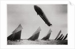 Zeppelin LZ11 'Viktoria Luise' in flight during the Kiel Regatta, Germany by Anonymous