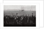 Count  Zeppelin saluted by members of the naval airship fleet, Germany by Anonymous