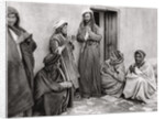 A mullah teaching a prayer to a young man, Iraq by A Kerim