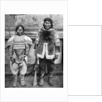 Eskimo hunter and his wife in winter costume by Brown Bros