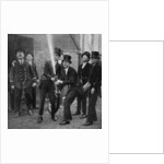 Eton's amateur firemen practising a hose drill, Berkshire by Anonymous