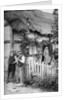 Two men chatting outside a cottage, near Lucton, Herefordshire by AW Cutler