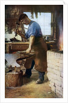 Blacksmith at work, England by Sidney H Nicholls