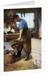 Blacksmith at work, England by Sidney H Nicholls