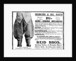 Advert for Reid Bros, Sporting Tailors & Breeches Makers by Anonymous