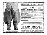 Advert for Reid Bros, Sporting Tailors & Breeches Makers by Anonymous