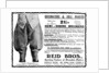 Advert for Reid Bros, Sporting Tailors & Breeches Makers by Anonymous