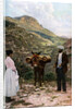 Mule with water kegs, Sicily, Italy by AW Cutler