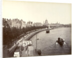 Victoria Embankment, showing Temple Gardens and St Paul's Cathedral, London by Anonymous