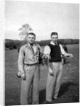 Stanley Matthews and Eddie Hapgood pause between shots during a round of golf by Anonymous