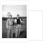 Stanley Matthews and Eddie Hapgood pause between shots during a round of golf by Anonymous