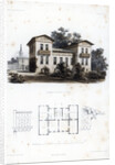 Design for a country house in Moabit, near Berlin, Germany by Anst von W Loeillot