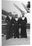 'Ted and pals', three Royal Navy sailors on board a warship by Anonymous