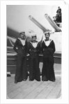 'Ted and pals', three Royal Navy sailors on board a warship by Anonymous
