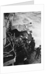 Damaged anti-aircraft gun on the British battleship HMS Malaya, off the coast of Portugal by Anonymous