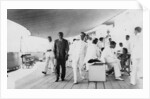 American actor and film director Douglas Fairbanks, Sr on board HMS Malaya, Venice by Anonymous