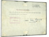 Receipt for a ex-Japanese sword, HMS Venerable, Singapore by Anonymous