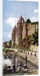The women of Josselin doing their laundry, Brittany, France by Anonymous