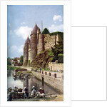 The women of Josselin doing their laundry, Brittany, France by Anonymous