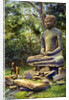 Stone Buddha, a relic of the past glory of Anuradhapura, Ceylon by Anonymous