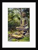 Stone Buddha, a relic of the past glory of Anuradhapura, Ceylon by Anonymous