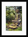 Stone Buddha, a relic of the past glory of Anuradhapura, Ceylon by Anonymous