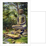 Stone Buddha, a relic of the past glory of Anuradhapura, Ceylon by Anonymous