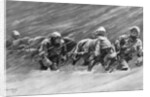The trek during the snowstorm by Stanley L Wood
