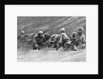 The trek during the snowstorm by Stanley L Wood