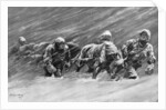 The trek during the snowstorm by Stanley L Wood