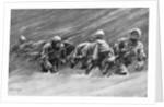 The trek during the snowstorm by Stanley L Wood