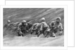 The trek during the snowstorm by Stanley L Wood