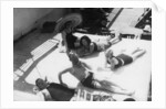 Passengers sunbathing on board a cruise ship by Anonymous
