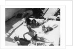 Passengers sunbathing on board a cruise ship by Anonymous