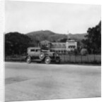 A Singer car in front of the Governor's house, Trinidad, Trinidad and Tobago by Anonymous