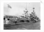 US Navy warships, Navy yard, Balboa, Panama by Anonymous