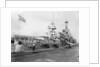 US Navy warships, Navy yard, Balboa, Panama by Anonymous