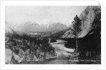 Bow River from the CPR Hotel, Banff, Alberta, Canada by Marjorie Bullock
