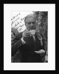 Anthony Eden, British Conservative politician, drinking a cup of tea by Anonymous