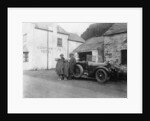 A family standing beside their car, Gorphwysfa Hotel, North Wales by Anonymous