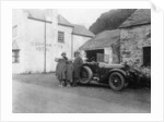 A family standing beside their car, Gorphwysfa Hotel, North Wales by Anonymous