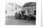 A family standing beside their car, Gorphwysfa Hotel, North Wales by Anonymous
