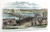 Union volunteers crossing the Ohio River, Cincinnati, Ohio, American Civil War by Anonymous