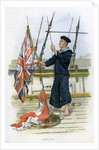 Royal Navy sailor signalling by William Christian Symons