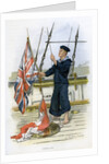 Royal Navy sailor signalling by William Christian Symons