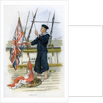 Royal Navy sailor signalling by William Christian Symons