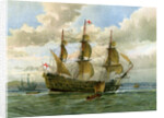 Royal Navy battle ship by William Frederick Mitchell